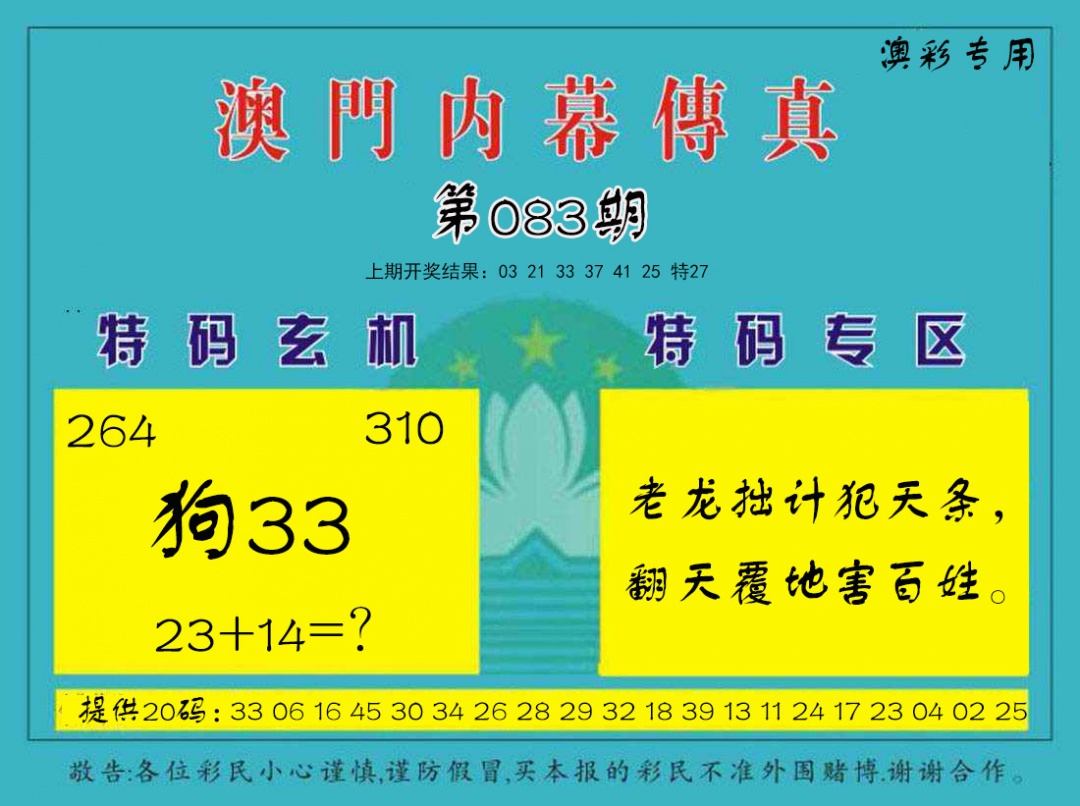 083期内幕传真[图]
